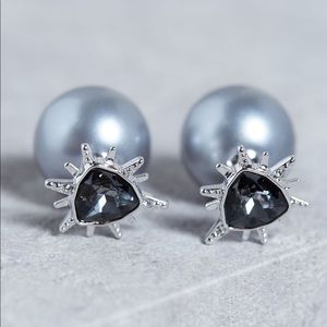 Swarovski Edgy Pearl/crystal multi purpose earring